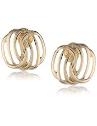 Napier "Napier Classics" Gold-Tone Twisted Clip Button Earrings