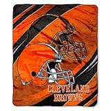 Cleveland Browns 50" x 60" Micro Raschel Throw Polyester Binding Graphic Background Durability