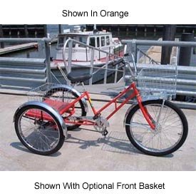 Adaptable Tricycle 500 Lb Cap. 3speed Coaster Brake With Rear Wire Basket Yellow