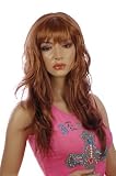 Long Auburn Wavy Wig with Bangs | Ashlee Simpson Style | Available also in Black and Blonde
