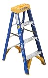 Werner OBEL04 Old Blue Electricians 375-Pound Duty Rating Fiberglass Stepladder/Job Station, 4-Foot