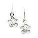 14K White Gold Cubic Zirconia Children's Daisy Floral Earrings