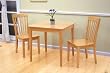 Square Table 30" Maple Finish Wood. And 2 Chairs