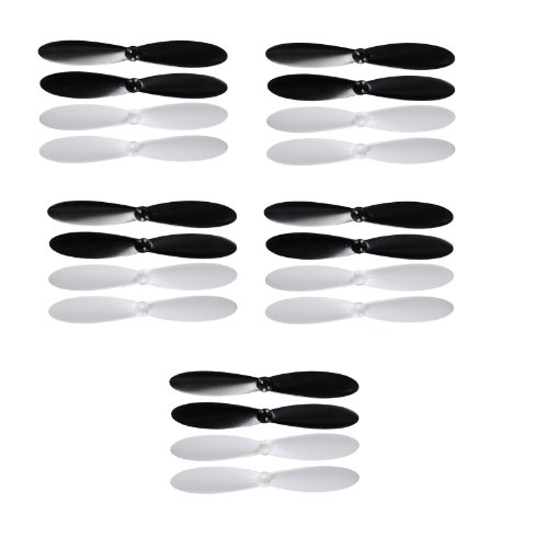 5 x Quantity of X-Drone Nano H107R Propeller Blades Props Rotor Set Main Blades Black and White - FAST FREE SHIPPING FROM Orlando, Florida USA!