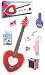 Daisy Rock Debutante Heartbreaker Short Scale Electric Guitar Starter Pack, Red Hot Red