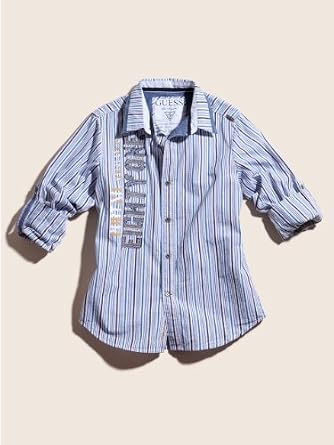 GUESS Kids Boys Roll-Up Sleeve Sawgrass Brando Shirt