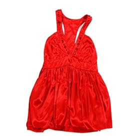 Women's Elegantly Beaded Satin Babydoll Lingerie 2X Black