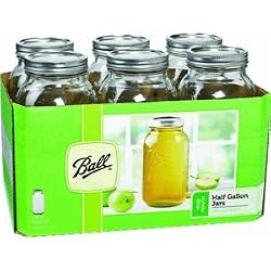 JARDEN HOME BRANDS #68100 Ball 6PK 1/2GAL W/M Jar