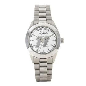 Click here to buy DENNY HAMLIN Ladies Child Sapphire Series Crystal Platinum Watch NASCAR NASCAR by Game Time.