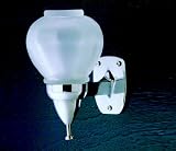 Taymor 7 Inch Bathroom & Vanity Wall Mounted Frosted Glass Soap Dispenser Chrome Steel