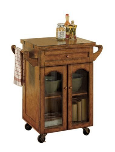 Powell Noble Oak Kitchen Cart