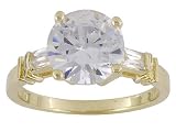 3.20CTW BELLA LUCE DIAMOND SIMULANT 18KT OVER STERLING SILVER RING