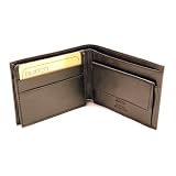 Genuine Buxton Brown Leather Mens Wallet With Coin Change Pocket New In Box