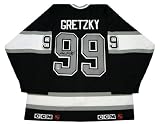 WAYNE GRETZKY Los Angeles Kings SIGNED Black & Silver Retro Jersey
