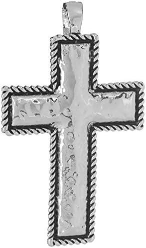 Wearable Art By Roman Silver Tone Cross Pendant One Size Silver