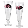 Houston Rockets 2pc Pilsner Glass Set with Basketball on stem - Oval Logo NBA Basketball