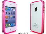 iPhone 4S/4 Novoskins Duotone Bumper Case Pink and Clear