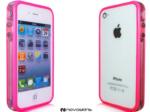 iPhone 4S/4 Novoskins Duotone Bumper Case Pink and Clear