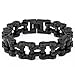 Trendsmax 23mm Heavy Mens Jewelry Black Tone 316L Stainless Steel Bracelet Motorcycle Biker Chain