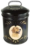 Golden Retriever Dog Biscuit Treat Tin