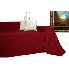 Tagesdecke Rio Plaid �berwurf 210x280cm rot Jaquard