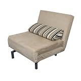 Ultra Lounger Single Khaki Convertible Chair Sofa Bed