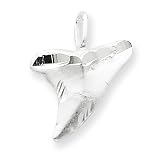 Sterling Silver Diamond Cut Shark Tooth Pendant