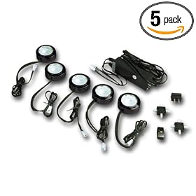 Westek ALV50RC 20-Watt Halogen Line Voltage Accent Light Kit, 5 Pack, Bronze by AmerTac