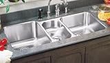 Elkay 40x20 Undermount Triple Bowl Sink ELUH4020