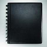Arc Customizable Leather Notebook System, Black, 9-1/2