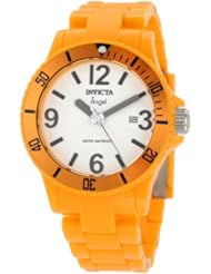 Invicta Womens 1210 Angel White Dial Orange Plastic Watch
