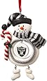 Oakland Raiders Jolly Christmas Snowman Ornament