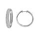 14k White or Yellow Gold Round Pave Diamond Hoop Earrings (3/4 cttw, H-I Color, I1-I2 Clarity)