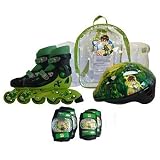 Darpèje - Ben 10 - Sac avec rollers + 2 protections + casque : Pointure 34/37