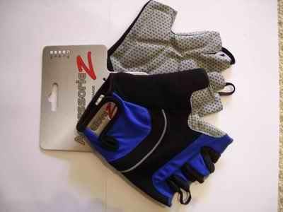 Accessoriez Fingerless Cycling Gloves - Blue, Medium