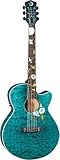 UPC 819998167646 product image for Luna Flora Series Moonflower Custom Folk Acoustic-Electric Guitar - Trans Mallar | upcitemdb.com