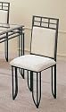 Set of 2 Matrix Style Sandy Black Finish Metal Dining Chairs