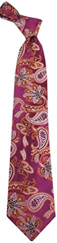 VS-27 - Mens Ultra Modern Tie and Hanky Set - Silk - Fuschsia - Orange