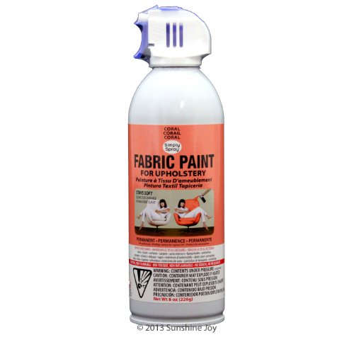 Simply Spray Upholstery Fabric Spray Paint 8 Oz. Can Coral Peach