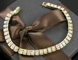 18K Gold Plated Simulated Diamond Tennis Bracelet