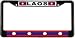 Laos Laotian Lao Flag Black License Plate Frame Metal Holder