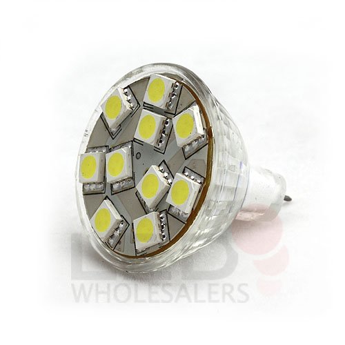 Brightest MR11 12V 10 SMD LED Bulb Wide Angle