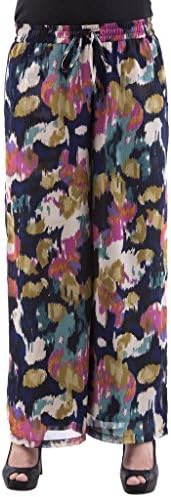 aarr Women's Printed Regular Fit Plazo Small Multi-Coloured