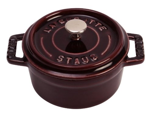 staub ココットラウンド 10cm ナス 40509-800(1101007)