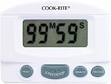Cook-Rite 91132, Digi-Master II Digital Timer 99 Minute, 59 Second, White