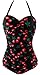 Fitglam 50s Vintage Swimwear Swimsuit Bathing Suit for Women One Piece Push Up