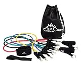 Black Mountain Products, New Resistance Bands Set (Red, Black, Green, Blue, & Yellow) (Quantity of 2)