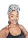 Black and White African Print Headwrap