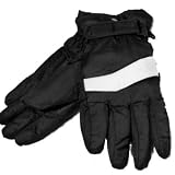 Faded Glory Boys Black & White Waterproof Snow & Ski Gloves