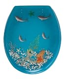 Wenko 271057100 WC-Sitz Waterworld - Chrom-Metallbefestigung, Polyresin